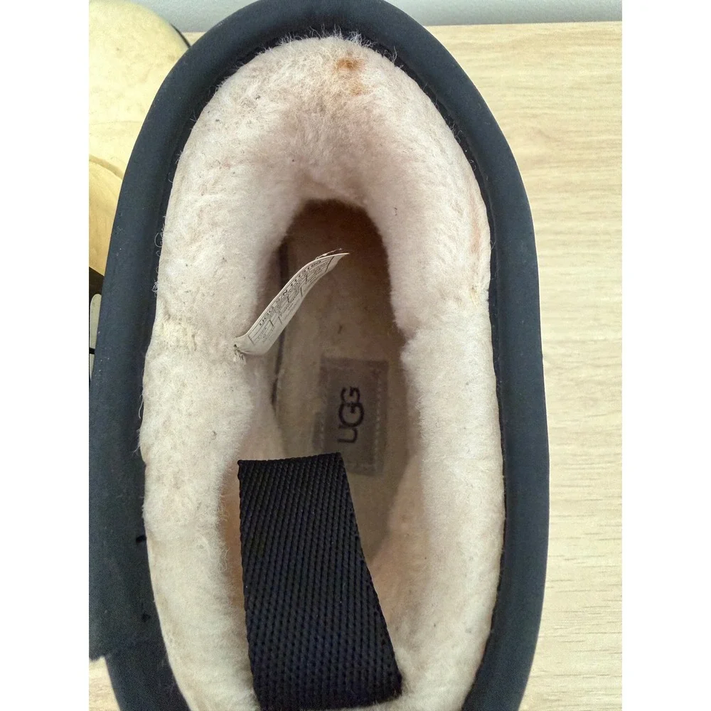UGG Classic Clear Mini Waterproof Boots Natural Black 1113190 Womens 6